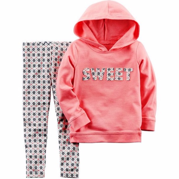 Carter's Other - 🆕 Carters 2 Pc Hoodie Leggings Set Sweatshirt